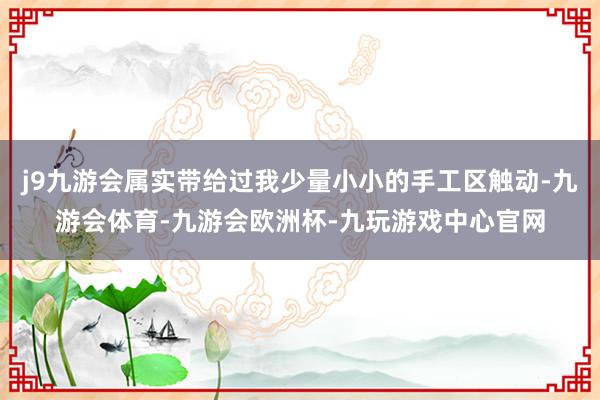 j9九游会属实带给过我少量小小的手工区触动-九游会体育-九游会欧洲杯-九玩游戏中心官网