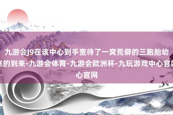 九游会J9在该中心到手宽待了一窝荒僻的三胞胎幼崽的到来-九游会体育-九游会欧洲杯-九玩游戏中心官网